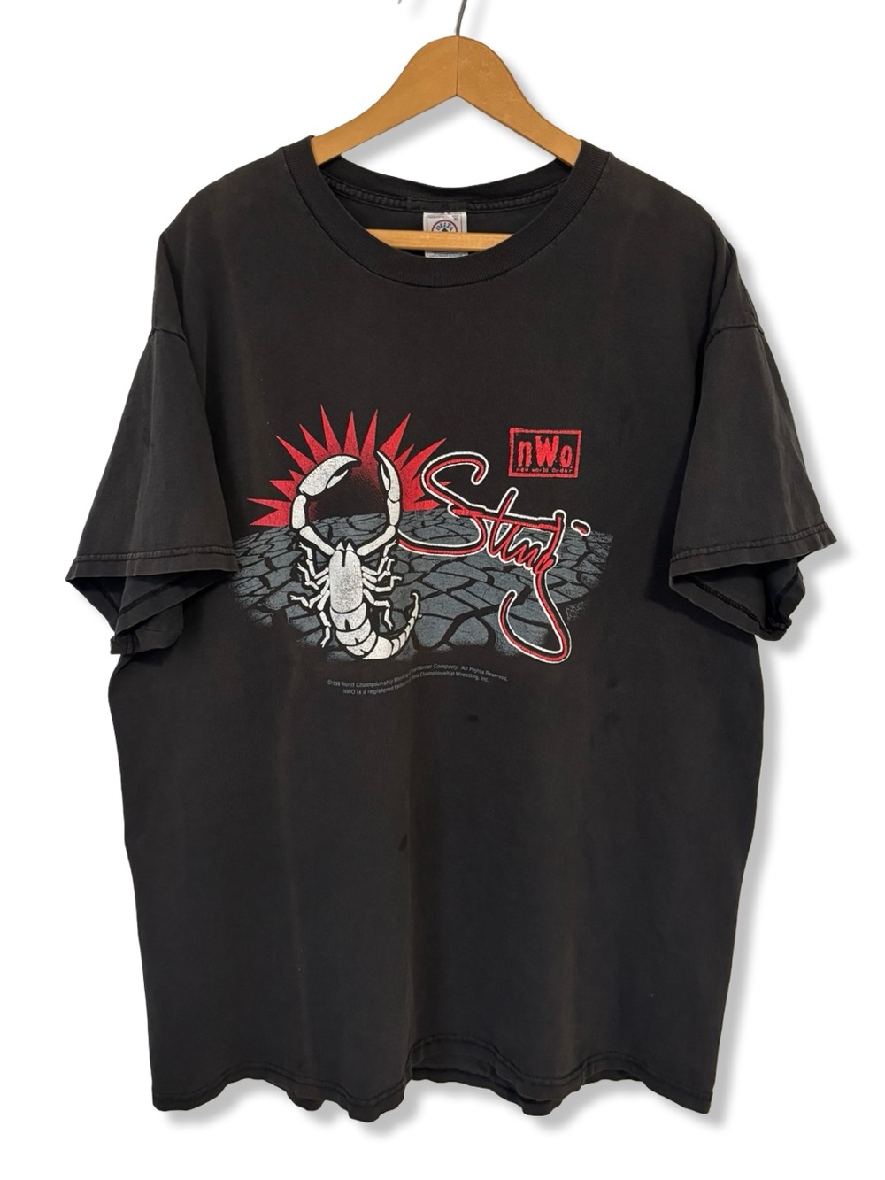 Vintage 1998 WCW NWO Sting Scorpion Graphic Wrestling Tee
